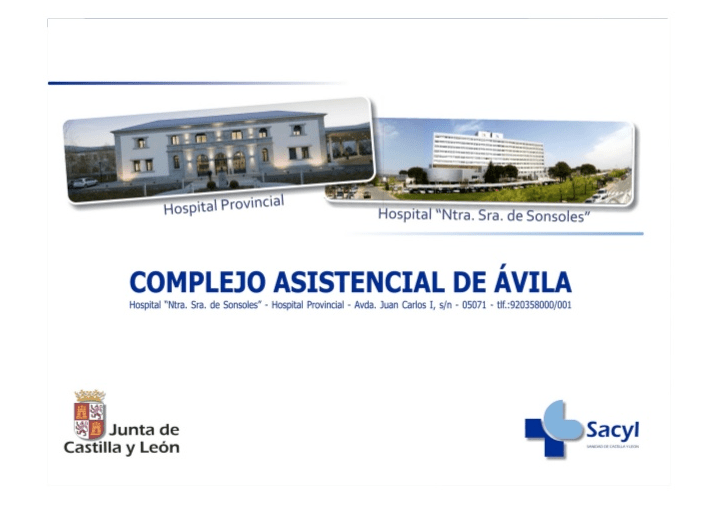 Memoria del Área de Salud de Ávila 2021